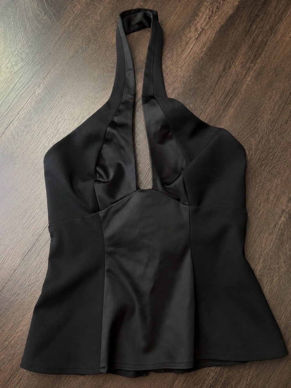 Guess by Marciano Black Halter Tank Top deep V